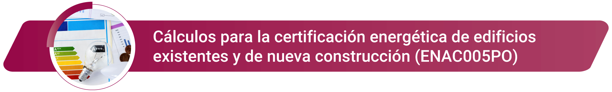 ENAC005PO - Cálculos para la certificación energética de edificios existentes de nueva construcción